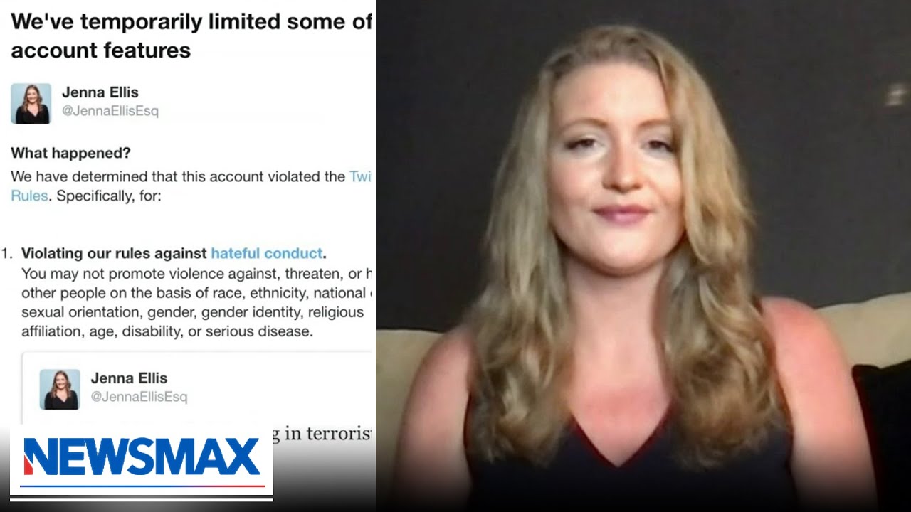 Twitter suspended Jenna Ellis over this tweet about Biden | STINCHFIELD on Newsmax