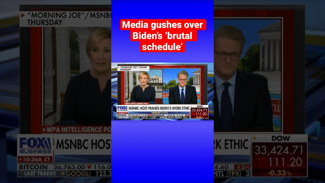 MSNBC hosts roasted for praising Biden’s schedule: ‘You would be exhausted’ #shorts