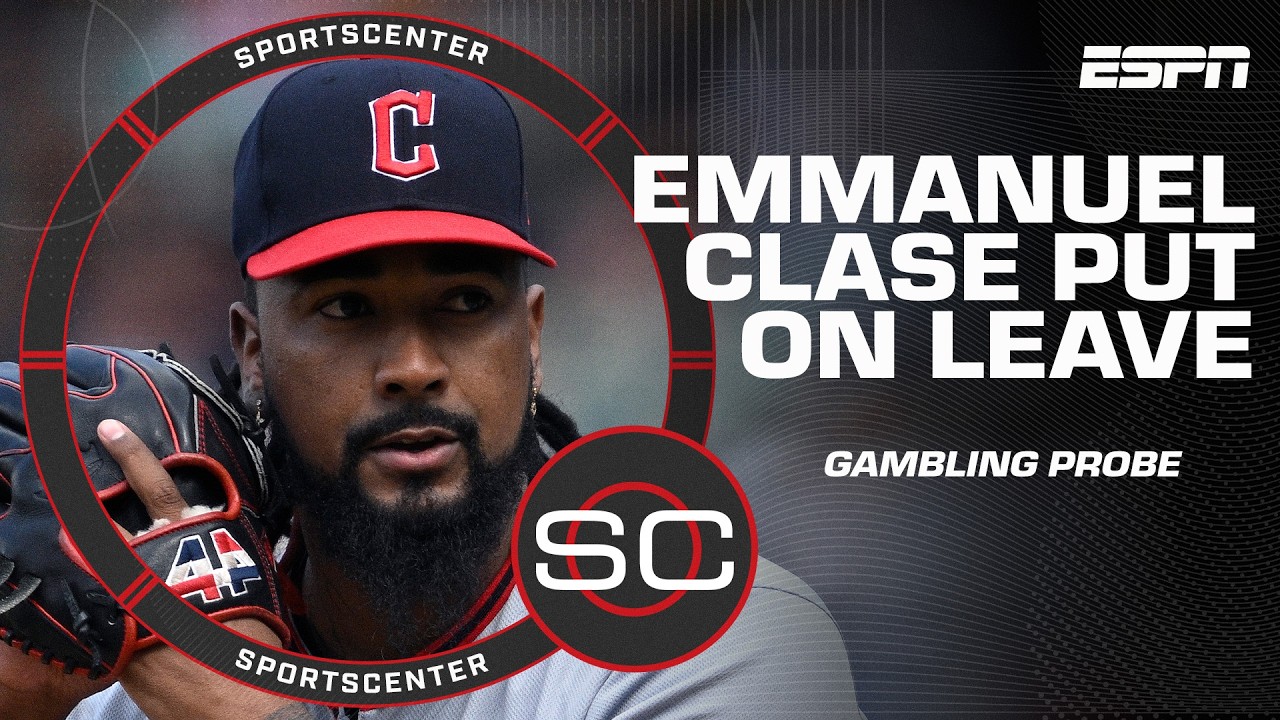 Emmanuel Clase on leave over gambling probe + Bryce Harper-Rob Manfred heated meeting | SportsCenter