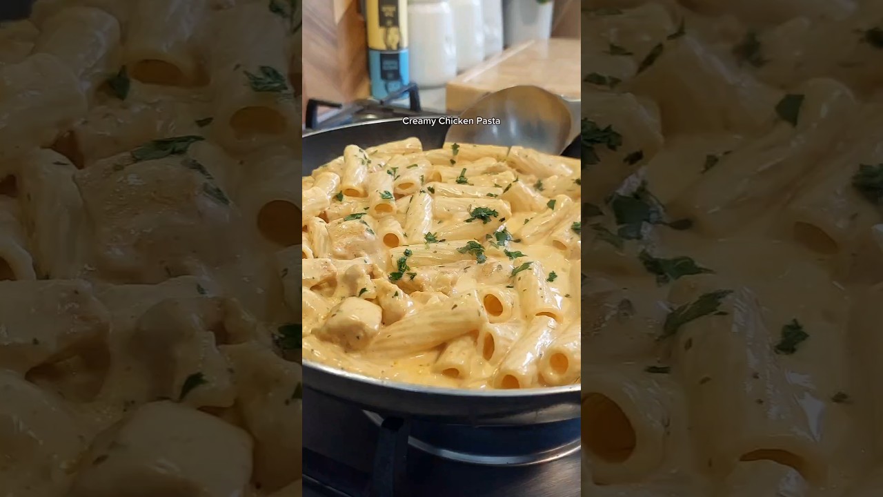 Super Quick, Easy, and Delicious Chicken Pasta! free can of spices on £15 spend, link in BIO#shorts