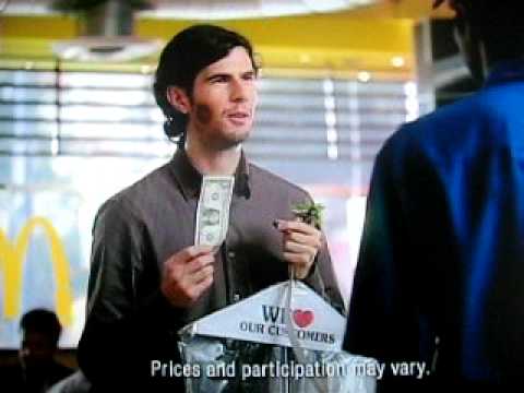 McDonalds Dollar Menu Commercial ("What can I get for a dollar?")