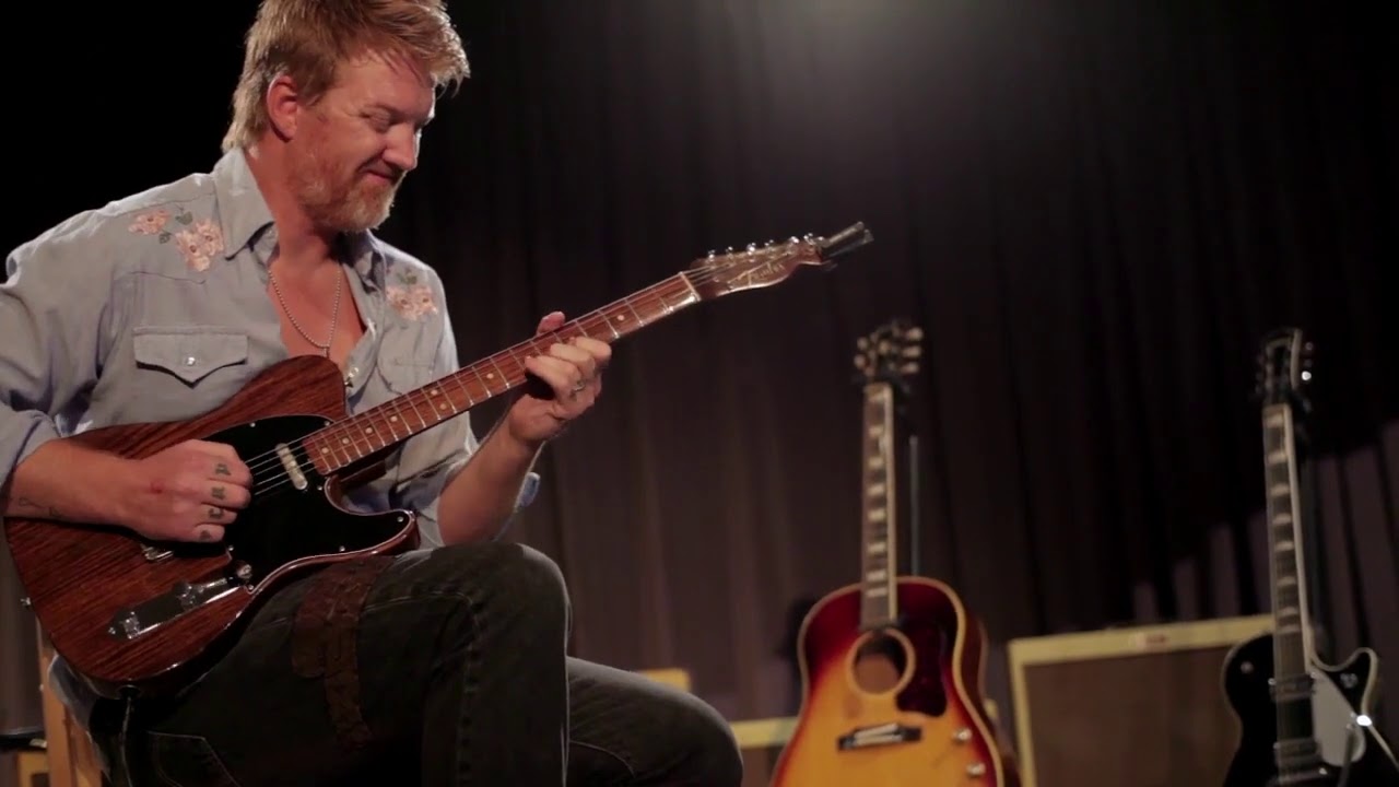 Josh Homme playing George Harrison's Telecaster