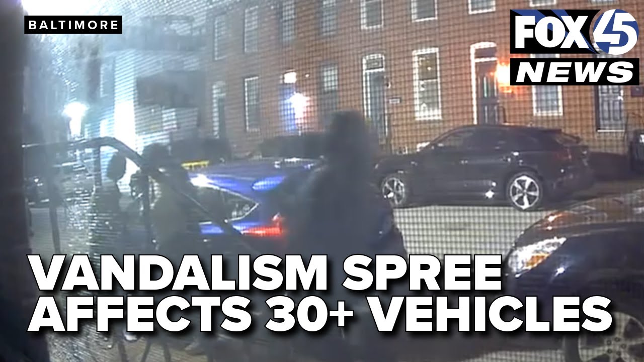 Vandalism spree by possible juveniles leaves over 30 vehicles damaged in South Baltimore