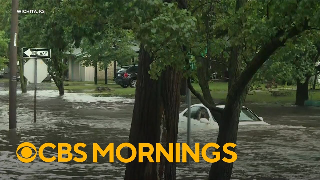 Over 100 water rescues made in Wichita, Kansas, as severe storms slam the Midwest