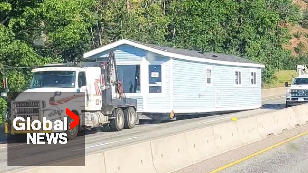 Caught on camera: House ends up on BC highway after road rage incident