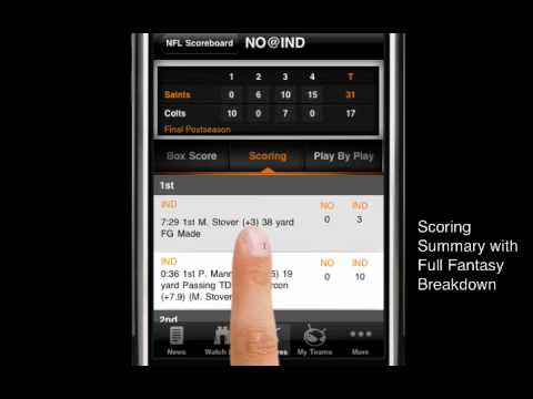 Fleaflicker iPhone App Pro Scores