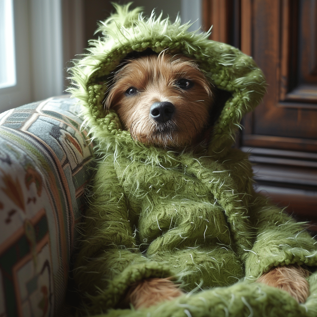 grinch costume for a dog