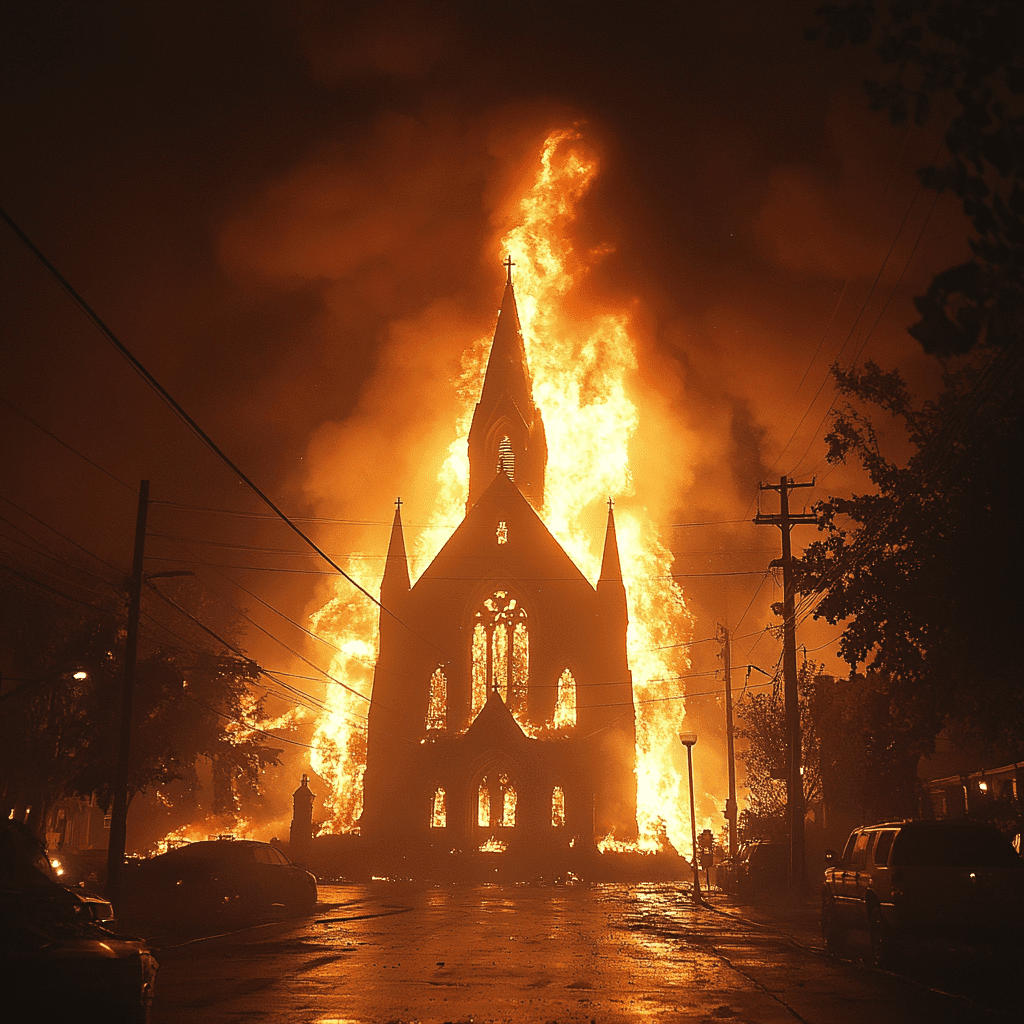 church fire downtown portland oregon