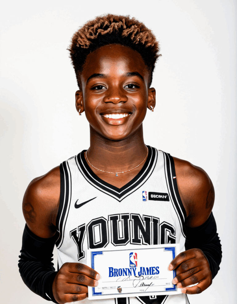 bronny james contract
