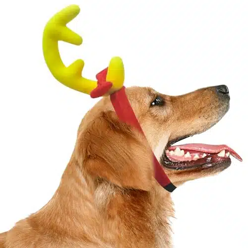 Antler Horn Headpiece Reindeer Headband Costume Hat Horn Christmas Gift Headband Accessories (Large, Light Yellow)