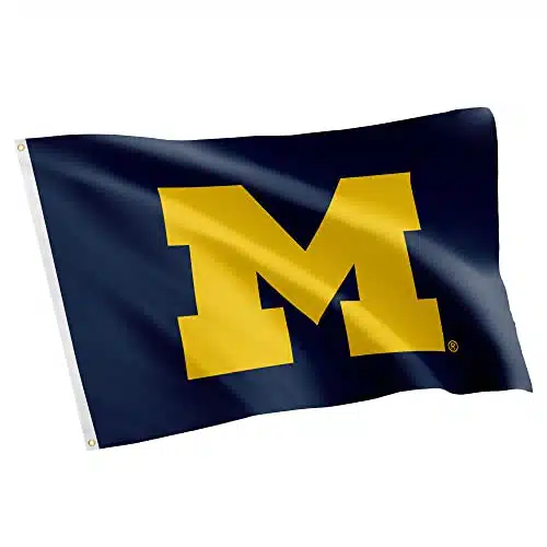 Desert Cactus University Of Michigan Flag Wolverines Um U Of M Flags Banners % Polyester Indoor Outdoor X(Design )