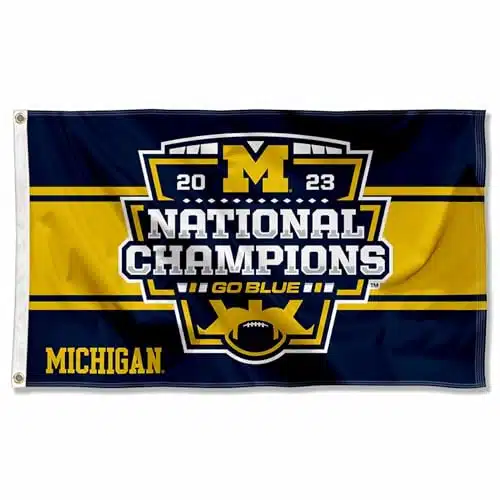Michigan Team University Wolverines Football Playoff National Champions Xgrommet Flag