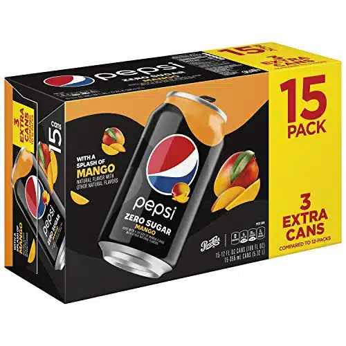Pepsi Zero Sugar, Mango, Oz Cans (Pack)