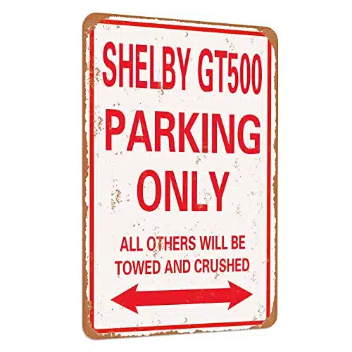 Tchpax X  Shelby Gtparking Only Vintage Look Funny Mental Tin Sign Inches Aluminum