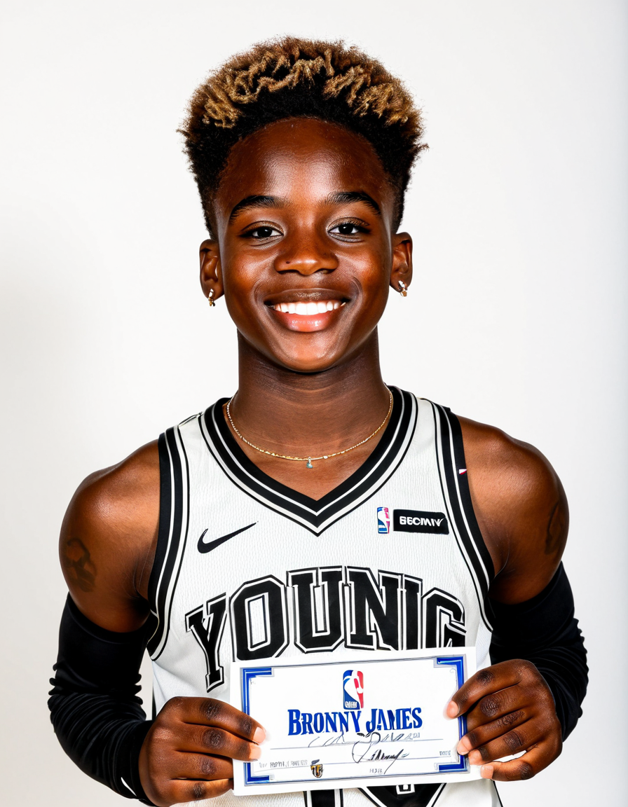 bronny james contract