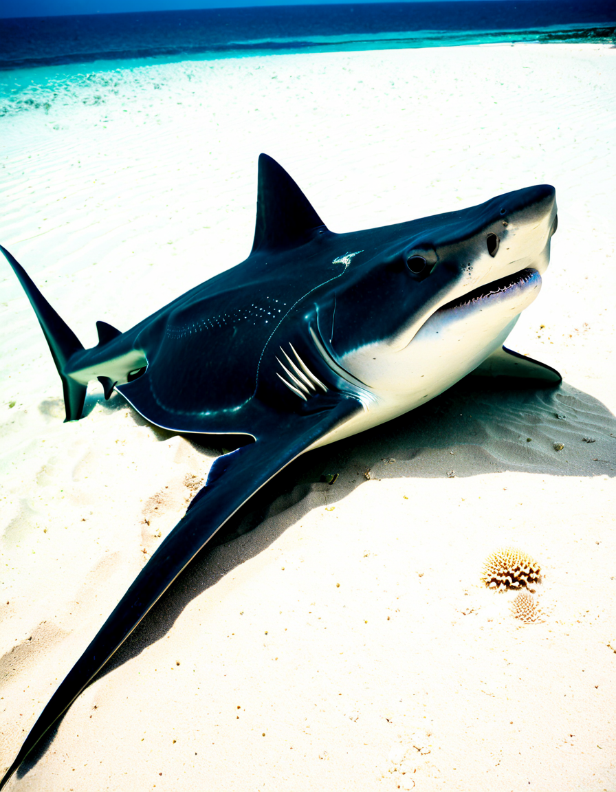 pregnant stingray shark